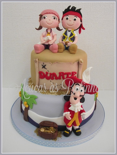 Bolo Jake e os Piratas - Ac?car as Bolinhas - Cake Design ...