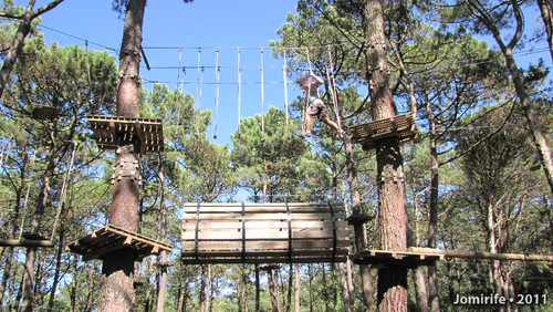Parque Aventura: Pisar as cordas