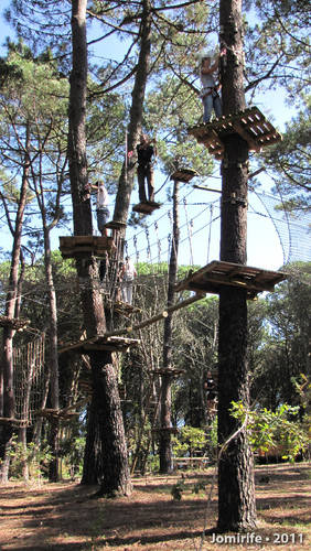 Parque Aventura: Lá pelo alto