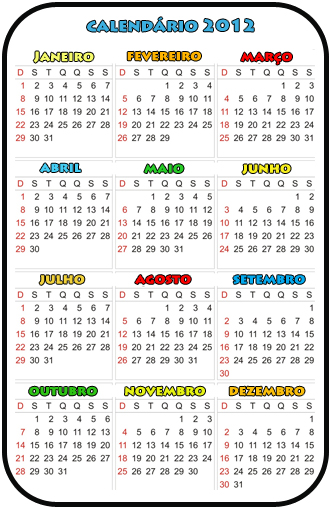 Calendario Para Imprimir