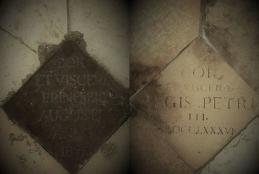 coracao e visceras de d pedro II e do primcipe aug