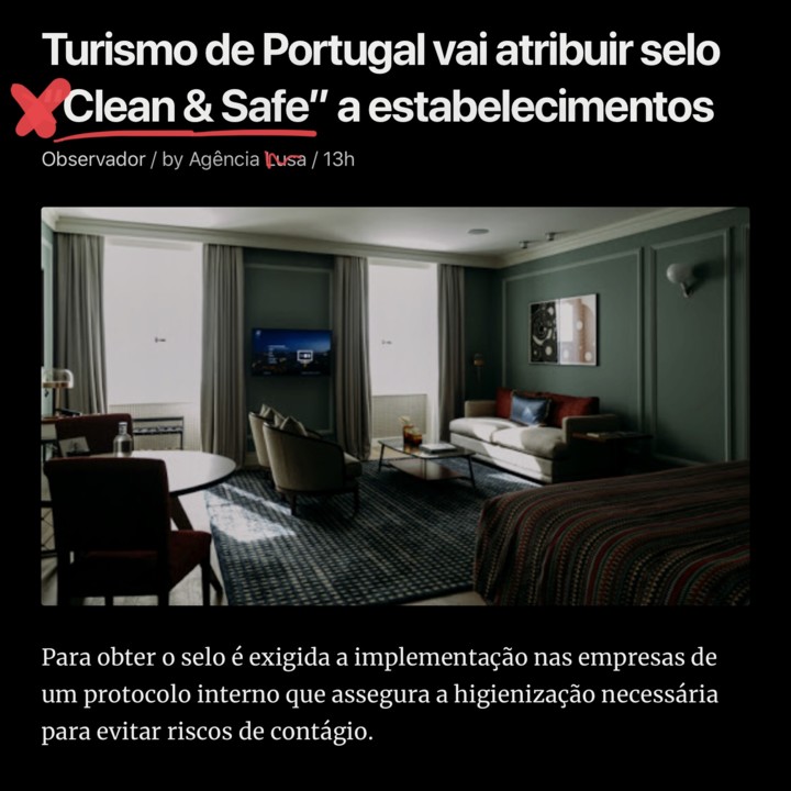 Safe & Clean, observador, 25/4/20