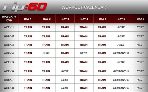 5 Day Ruthless Workout Calendar Pdf for Burn Fat fast