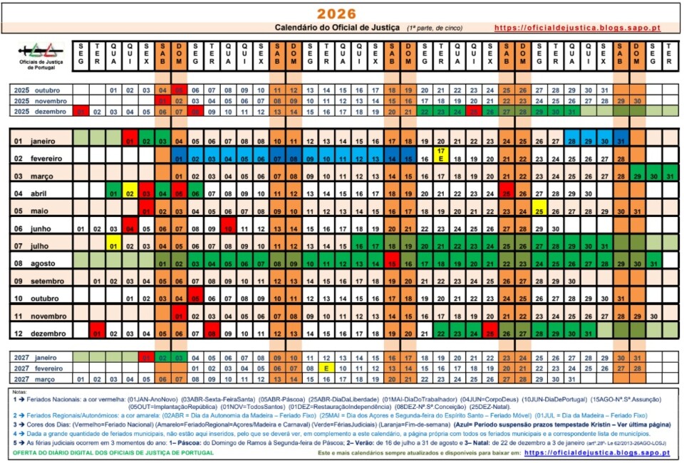 Atualização do Super-Calendário OJ 2026