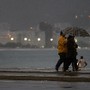 Anoitecer com chuva fina na orla da Zona Sul - Fot