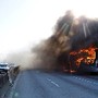Ap&oacute;s manifesta&ccedil;&atilde;o que fechou a ponte, inc&ecirc;ndio