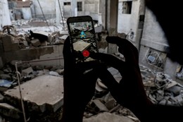 Pókemon Go nos escombros Douma, Síria